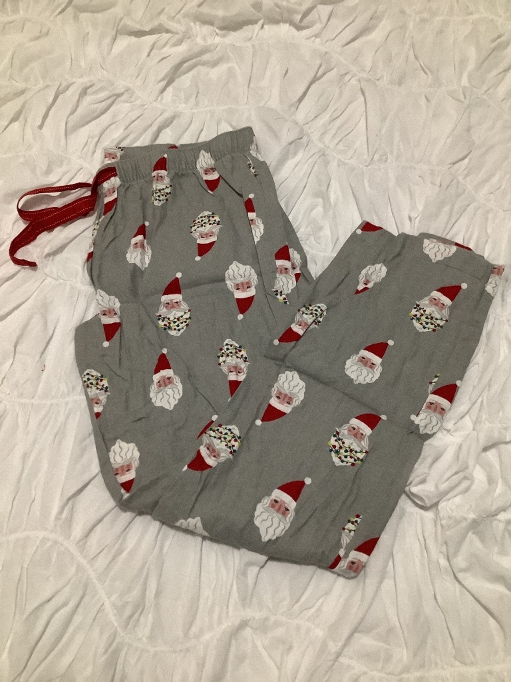 Grey Santa Christmas PJ Pants